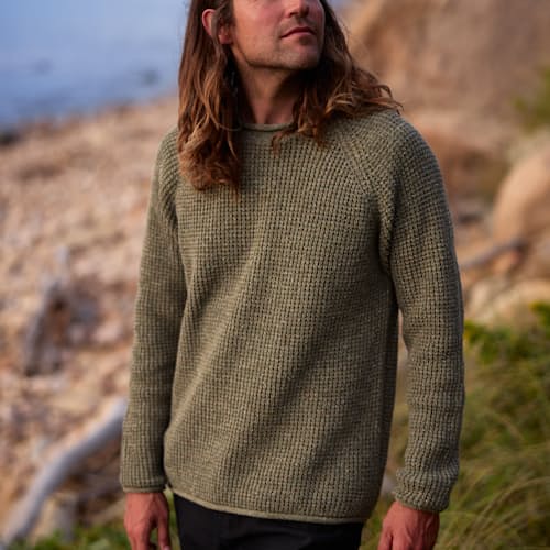 lifestyle image of Recycled Cotton Headlands Rollneck Sweater