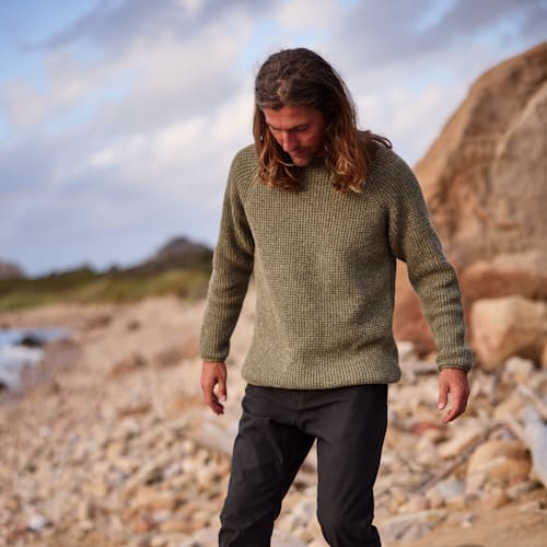 lifestyle image of Recycled Cotton Headlands Rollneck Sweater
