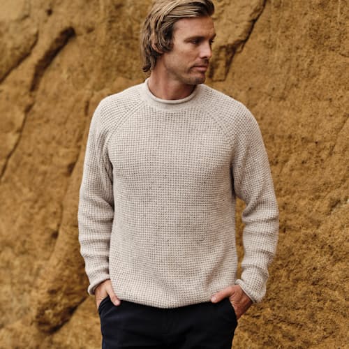 lifestyle image of Recycled Cotton Headlands Rollneck Sweater