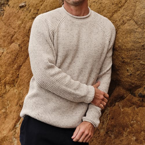 lifestyle image of Recycled Cotton Headlands Rollneck Sweater