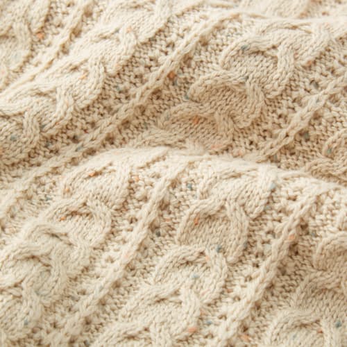 laydown image of Seawool Fisherman Crewneck Sweater