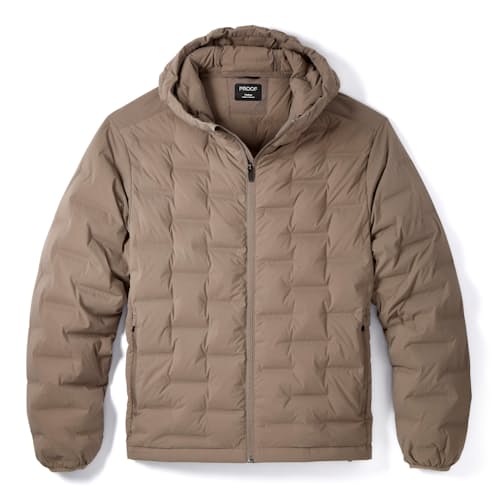 laydown image of Stealth Down Hoodie