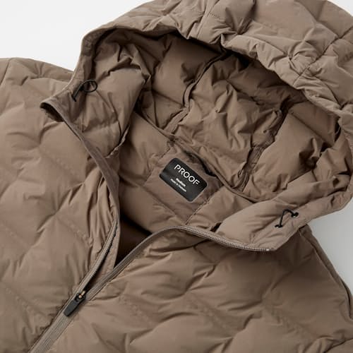 laydown image of Stealth Down Hoodie