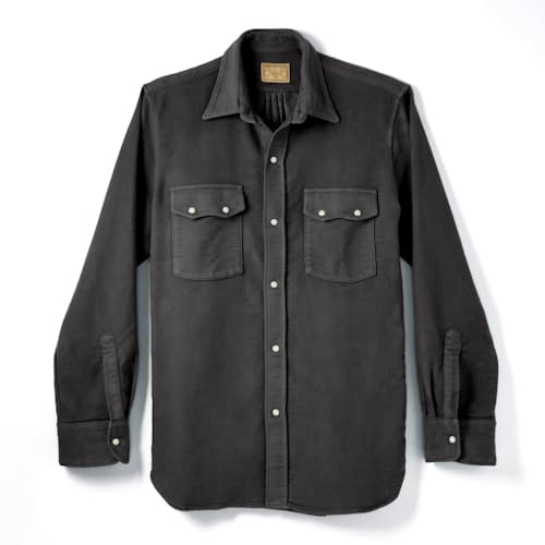 laydown image of Moleskin Pearl Snap Shirt