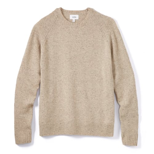 laydown image of Speckled Merino Wool Crewneck Sweater