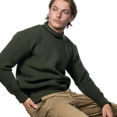 on model image of Mini Rollkragen Fisherman Sweater