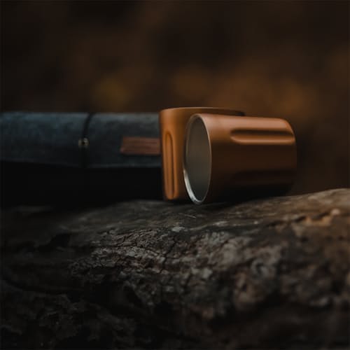 lifestyle image of Tumbler 2-Pack + Wool Felt Carrying Case