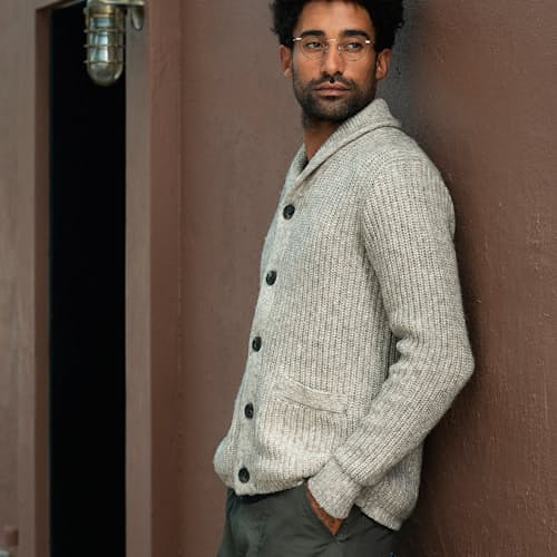 laydown image of Yak Blend Cardigan