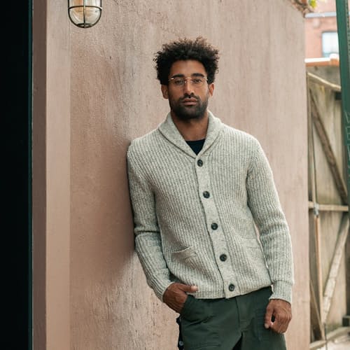 laydown image of Yak Blend Cardigan