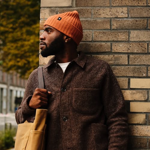 lifestyle image of Japanese Rib Knit Beanie