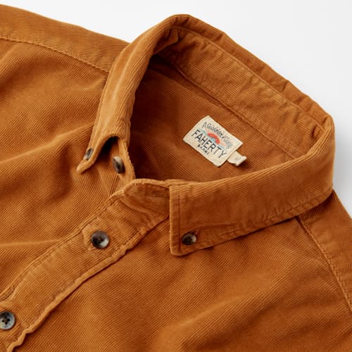 laydown image of Stretch Corduroy Shirt