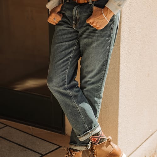 lifestyle image of All-American Stretch Denim - HB Straight
