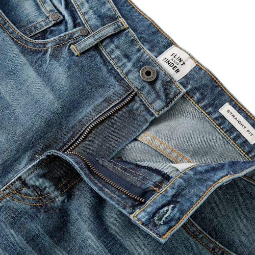 laydown image of Deadstock Stretch Selvedge Denim - Straight