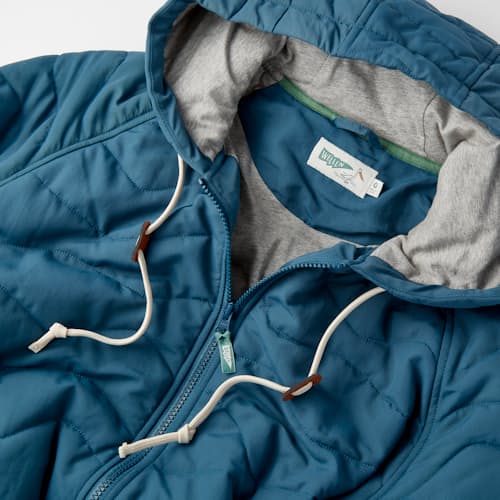 laydown image of Wave Quilted Hoodie