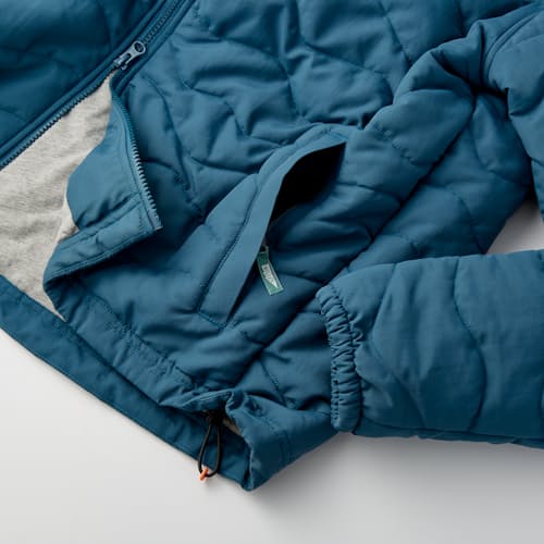 laydown image of Wave Quilted Hoodie