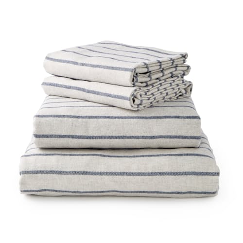 laydown image of Eco Heather Flannel Sheet Set - King