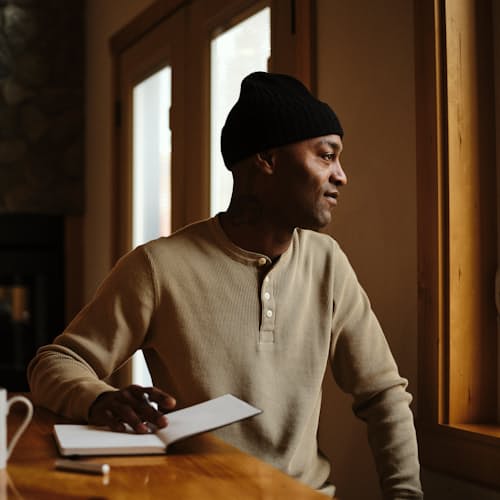 laydown image of Surplus LS Waffle Henley