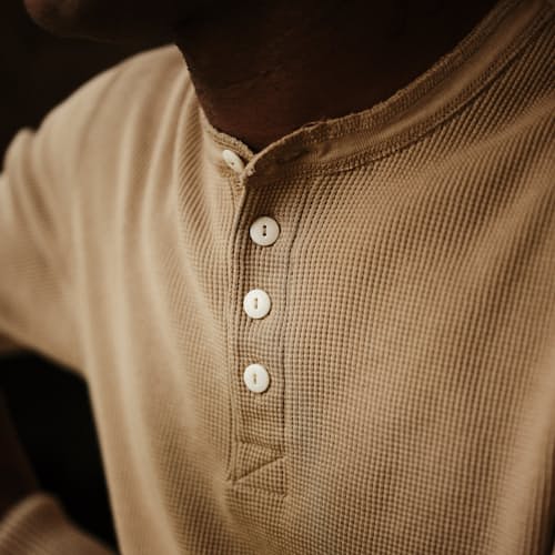 laydown image of Surplus LS Waffle Henley