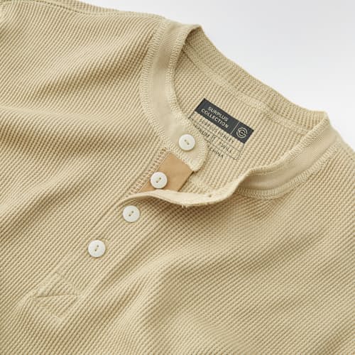 laydown image of Surplus LS Waffle Henley