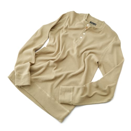 laydown image of Surplus LS Waffle Henley