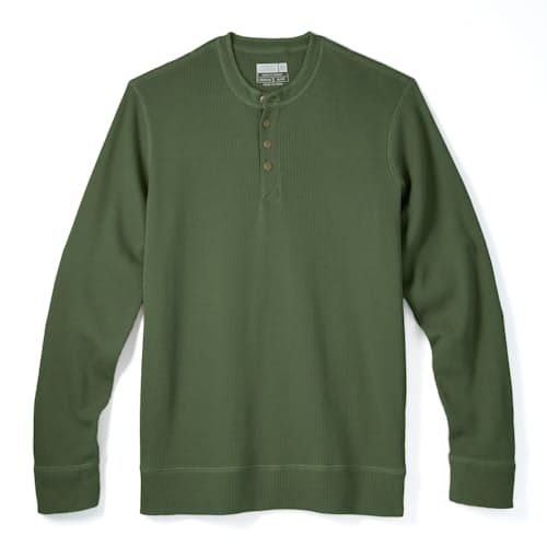 laydown image of Surplus LS Waffle Henley