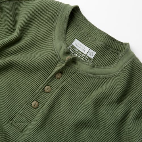 laydown image of Surplus LS Waffle Henley