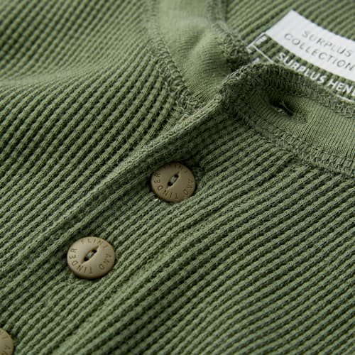 laydown image of Surplus LS Waffle Henley