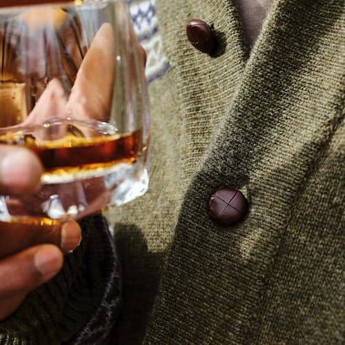 laydown image of Fair Isle Shawl Cardigan