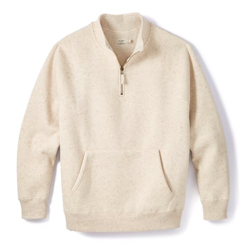 laydown image of Sherpa Lined Quarter Zip