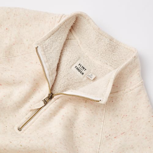 laydown image of Sherpa Lined Quarter Zip