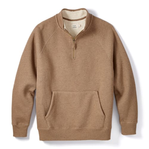 laydown image of Sherpa Lined Quarter Zip