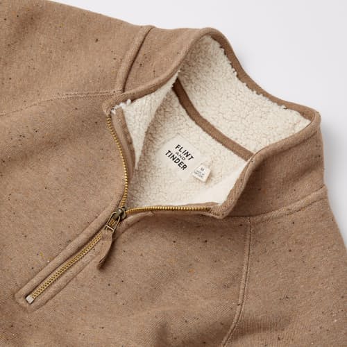 laydown image of Sherpa Lined Quarter Zip