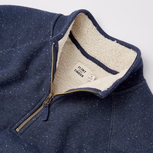 laydown image of Sherpa Lined Quarter Zip