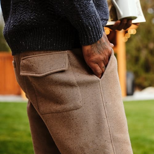 laydown image of Sherpa Lined Sweatpant