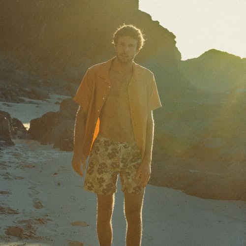 laydown image of Destination Honolulu Swim Shorts
