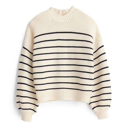laydown image of Women's Button-Back Crewneck Sweater