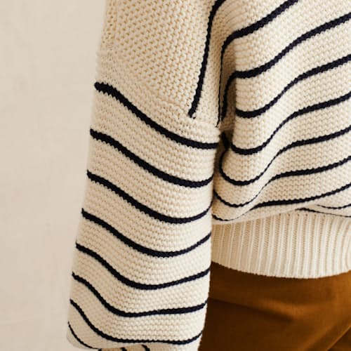 laydown image of Women's Button-Back Crewneck Sweater
