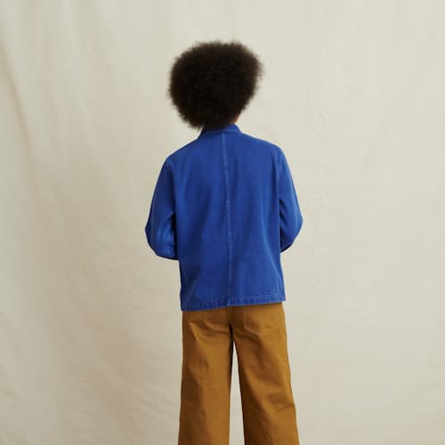 laydown image of Women's Britt Jacket in Recycled Denim