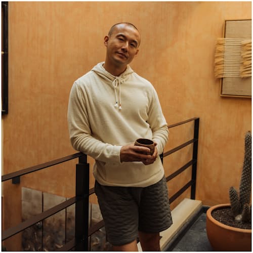 laydown image of Terry Pullover Hoodie