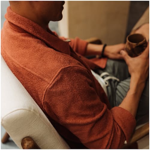 laydown image of Terry Snap Shirt