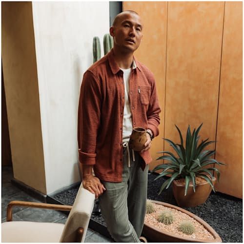 laydown image of Terry Snap Shirt