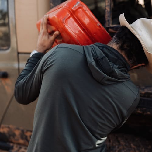 lifestyle image of 72-Hour Merino UPF Hoodie