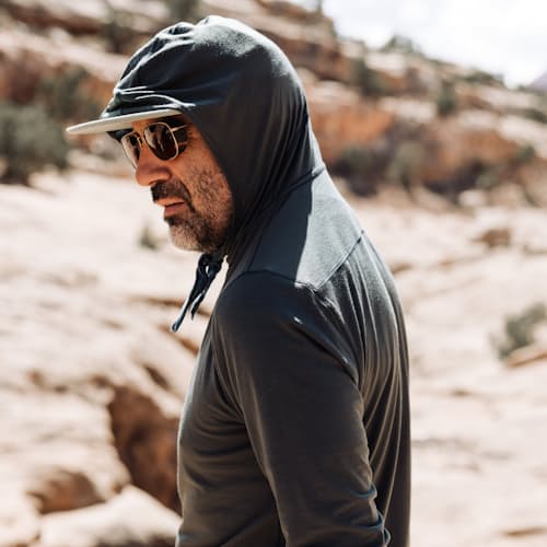 lifestyle image of 72-Hour Merino UPF Hoodie