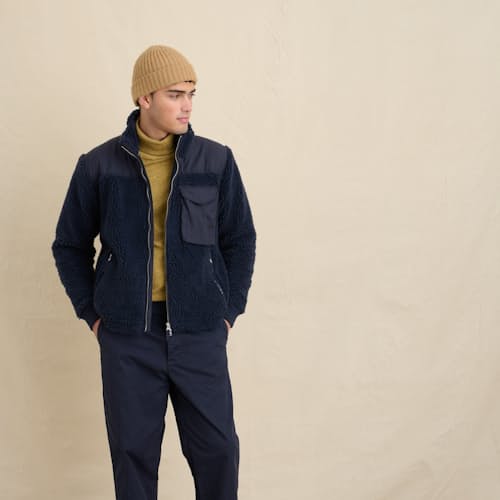 laydown image of Sherpa Zip Jacket
