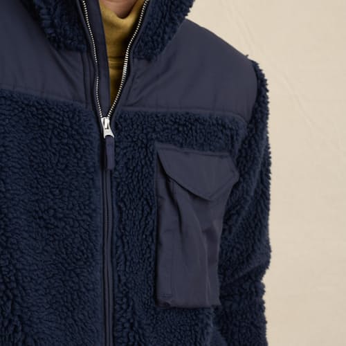 laydown image of Sherpa Zip Jacket