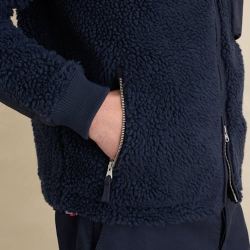 laydown image of Sherpa Zip Jacket