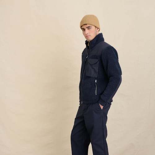 laydown image of Sherpa Zip Jacket