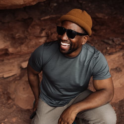 lifestyle image of 72-Hour Merino T-Shirt - Slim Fit