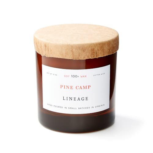 laydown image of Pine Camp Candle