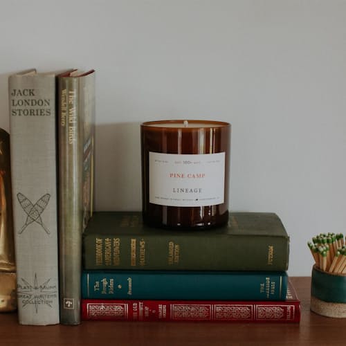 laydown image of Pine Camp Candle